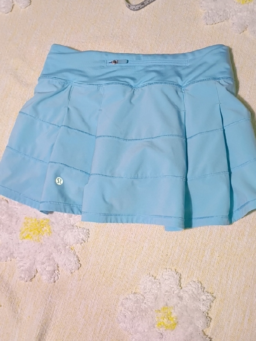 lululemon athletica Light Blue Athletic Short Skirt with Hidden Back Pocket - Picture 6 of 10